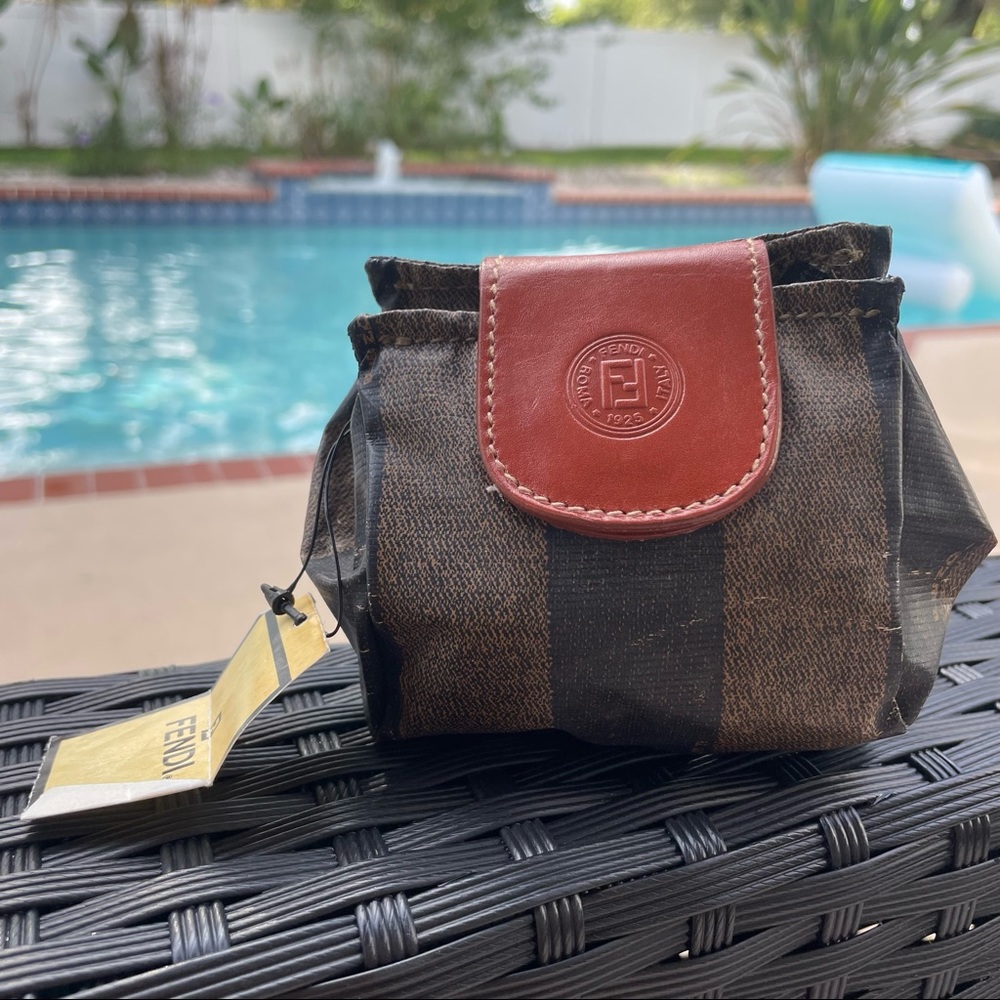 Fendi Pequin Mini Coin Purse Circa 1990s NWT